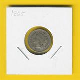 1865 Nickel Three cent piece