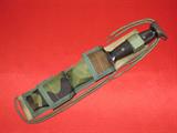 Imperial M-75 Sawback Bayonet, 11 1/2",  camo scabbard, nice unissued condition
