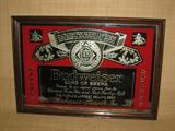 Budweiser Beer Framed Mirrored Plaque, 26" by 18"