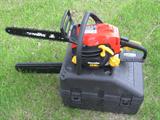 Homelite 3816c Gas Powered Chain Saw with case, 16" bar, runs fine, like new