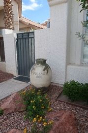 Very grand size vase and other lawn art.