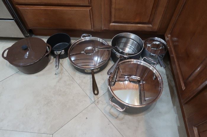 All Clad and Le Creuset.