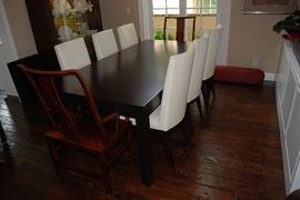 Custom made Alder dining table  for Atelier Katayon - Noir's style.   Size:  84" x 42" x 30 tall.