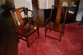 PAIR OF CHINESE ELM ARM CHAIRS BOUGHT BY ATELIER KATAYON FROM CHARLES JACOBSEN ANTIQUES.