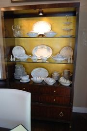 Hooker china cabinet with five drawers.