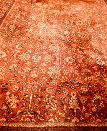 ORIENTAL CARPET--REALLY MORE DARK RED THAN SHOWN