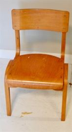 FABULOUS MID CENTURY  CHILD'S CHAIR--ONE OF A PAIR--CURVED OAK