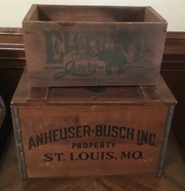 SOLDAnheuser-Busch Wooden Crate -Elephant Java still available.