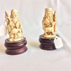 Chinese Carved Figurines. 