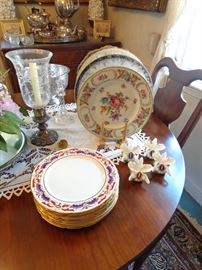 Minton, Limoges and Bavarian plates.