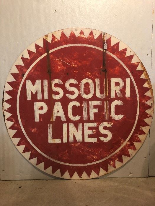 Double Sided Missouri Pacific Lines Sign
