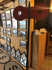 Railroad Key Switch and Misc Cast Iron Signs