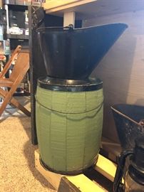 Coal Bucket and Nail Barrel
