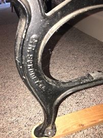 9' Antique Railroad Depot Bench