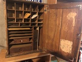 1940's Railroad Depot Cabinet