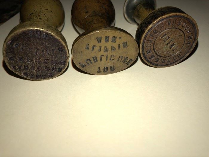 Brass Railroad Stamps