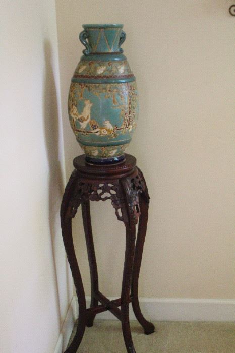 wood carved table stand
