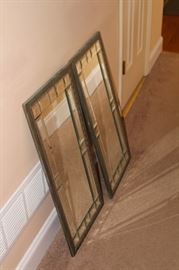 Set of beveled wall mirrors
