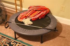exercise trampoline, hammock, Spaulding 5 golf club