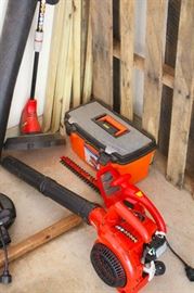 toolbox, leaf blower