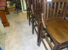 Lot of 4 Bar Height Chairs - Wood