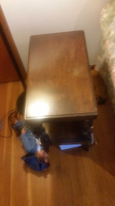 end table plus doll