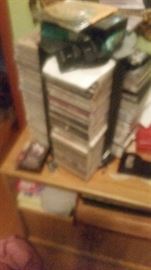 lots of cds and records
