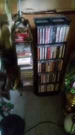 lots of cd's and books