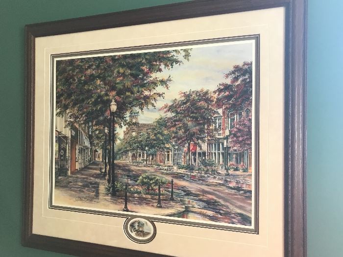 Susan Amidon signed and numbered print entitled , “Afternoon on Eigth Street”  77/150 AP