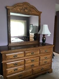 Dresser with matching mirror 