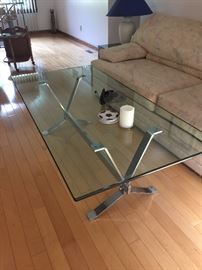 Modern glass coffee table