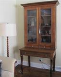 3. 1800's Colonial Walnut Secretary with Original Glass (2 Pieces)