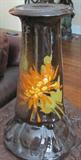 23. Beautiful Antique Weller Plant Stand Brown/Gold/Green