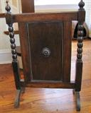 31. Small Antique English Oak Fireplace Screen