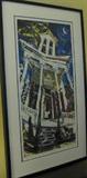 53. Signed Michalopoulos Lithograph, "Garden District Mystic," 381/989, Framed Approx. 22" x 36"