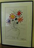 49. Signed and Numbered Picasso Print - 80/200, Framed Approx. 36" x 22"