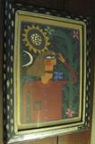 59. Chris Roberts Antieu Original, "Big Flower." Framed Approx. 22" x 16"