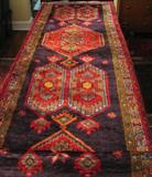 79. Reds and Blues Oriental Runner - Approx. 162 1/2" x 40"