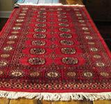84. New Small Red and Black Bokhara - 38" x 62"
