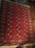 90. Red, Tan, Black Bokhara - Approx 51" x 88"