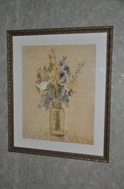 Gold framed and matted Print by Blum