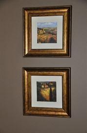 Framed J. Wiens landscape matted and framed 16” square 