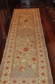 Embroidered cotton runner, made in India, as is              9’ x 2’6”
