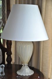 Spectacular Italian blown glass table lamp! (2 available)