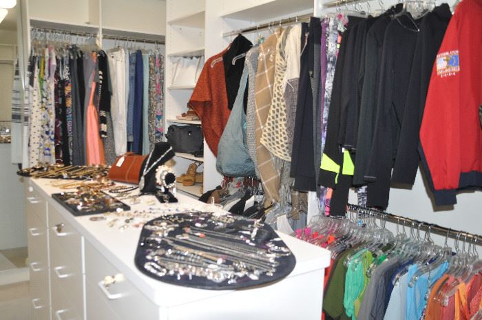 Amazing walk-in closet filled with fantastic items!