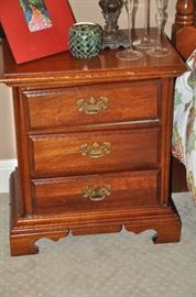 One of the 2 American Drew nightstands available, 10"w x 25"h x 15"d