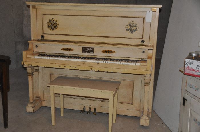 Antique Grinnell piano and bench