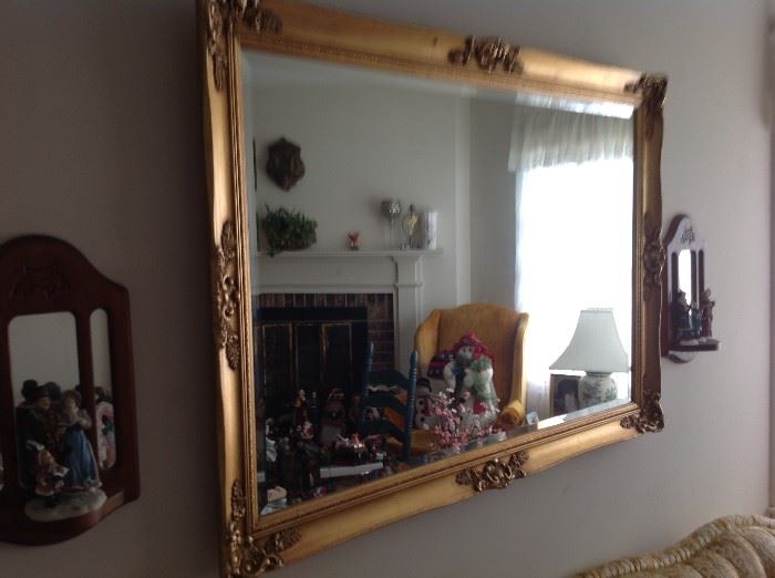 Gold Wood Framed Mirror $ 80.00