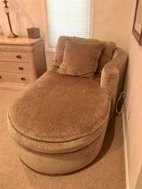 Bernhard chaise & matching swivel chair