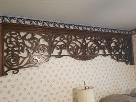 8' pierced mahogany decorative piece